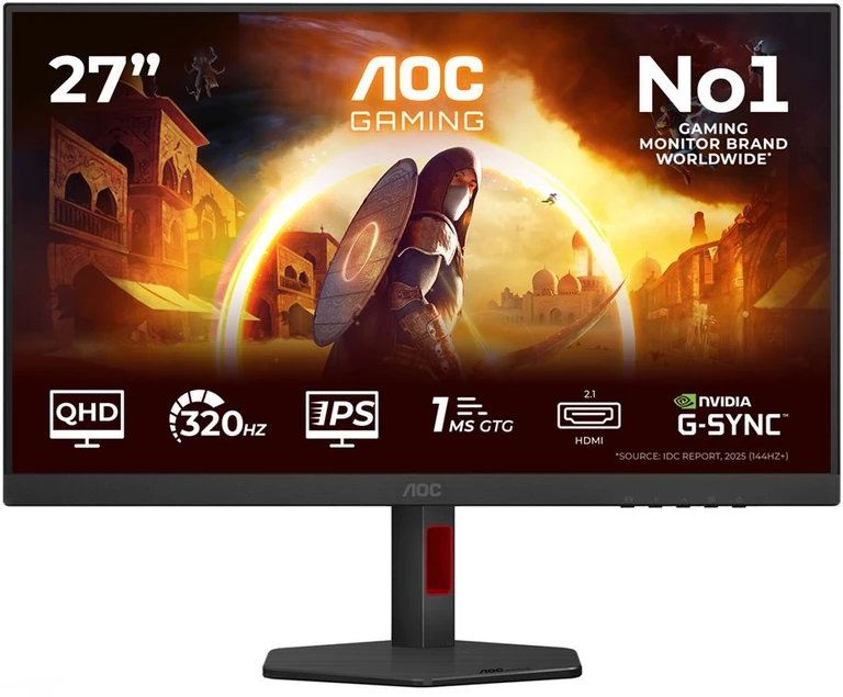 Monitorius AOC | Q27G4SRU | 27 " | Fast IPS | QHD | 16:9 | 320 Hz | 0.3 ms | 2560 x 1440 pikselių | 400 cd/m² | HDMI jungtys quantity 2 | Juodas