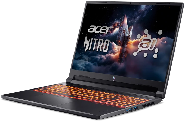 Nešiojamas kompiuteris Acer | Nitro V 16 AI ANV16-42-R1PE | Shale Juodas | 16 " | IPS | WUXGA | 1920 x 1200 pikselių | AMD Ryzen 5 | 240 | 16 GB | DDR5 | Solid-state drive capacity 512 GB | NVIDIA GeForce RTX 5050 | GDDR7 | 8 GB | Windows 11 Home | 802.11ax | Bluetooth versija 5.3 | Klaviatūros kalba: US international | Klaviatūros apšvietimas | Garantija 24 mėn.