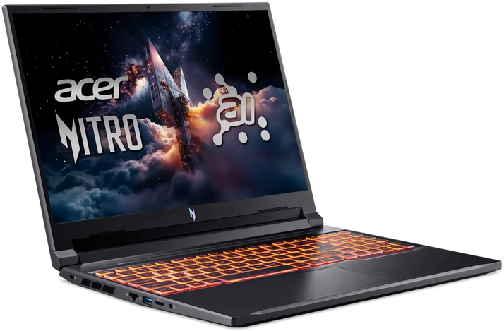 Nešiojamas kompiuteris Acer | Nitro V 16 AI ANV16-42-R1PE | Shale Juodas | 16 " | IPS | WUXGA | 1920 x 1200 pikselių | AMD Ryzen 5 | 240 | 16 GB | DDR5 | Solid-state drive capacity 512 GB | NVIDIA GeForce RTX 5050 | GDDR7 | 8 GB | Windows 11 Home | 802.11ax | Bluetooth versija 5.3 | Klaviatūros kalba: US international | Klaviatūros apšvietimas | Garantija 24 mėn.