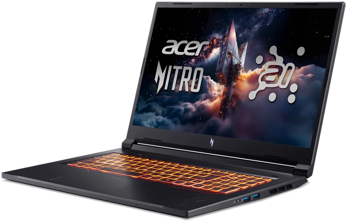 Nešiojamas kompiuteris Acer | Nitro V 17 AI ANV17-41-R9XF | Obsidian Juodas | 17.3 " | IPS | QHD | 2560 x 1440 pikselių | AMD Ryzen 7 | 260 | 32 GB | DDR5 | Solid-state drive capacity 1000 GB | NVIDIA GeForce RTX 5070 | GDDR7 | 8 GB | Windows 11 Home | 802.11ax | Bluetooth versija 5.3 | Klaviatūros kalba: US international | Klaviatūros apšvietimas | Garantija 24 mėn.