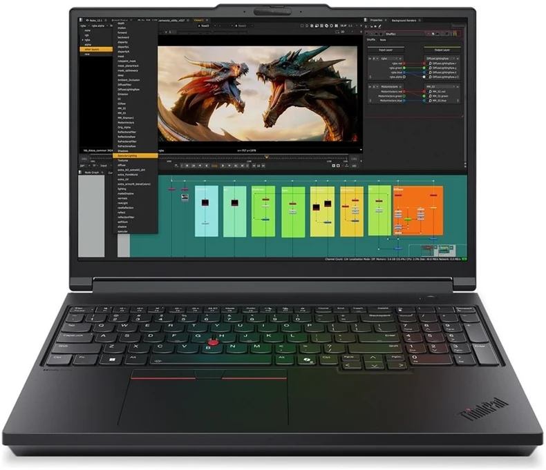 Nešiojamas kompiuteris Lenovo ThinkPad P16 Gen 3 | Intel Core Ultra 7 255HX, 16" WUXGA, 64 GB RAM, 1 TB SSD, NVIDIA RTX PRO 3000, Windows 11 Pro | Juodas