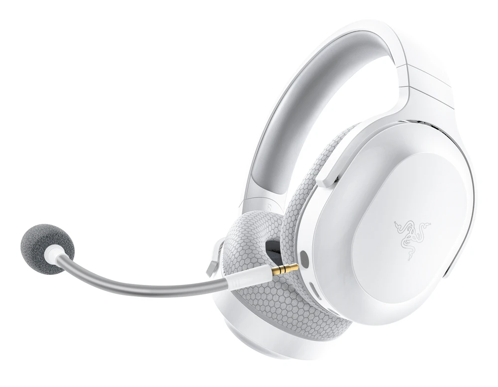 Belaidės žaidimų ausinės Razer Barracuda X Mercury, baltos spalvos