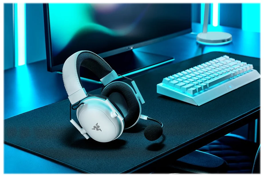Razer BlackShark V2 Pro belaidės ausinės (2023), Baltos spalvos