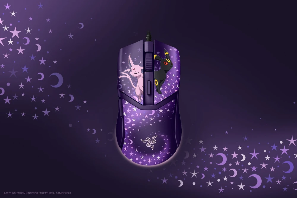 Razer Cobra Pelė žaidimams, su laidu, 8,500 DPI, Chroma RGB – Espeon/Umbreon