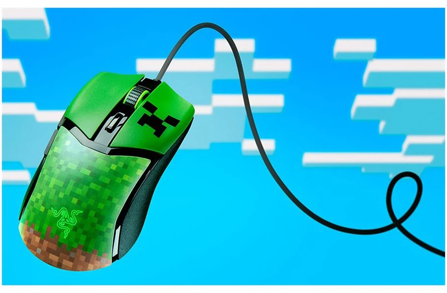 Razer | Pelė žaidimams | Cobra | Optiniai pelės jungikliai Gen-3 | Minecraft Edition