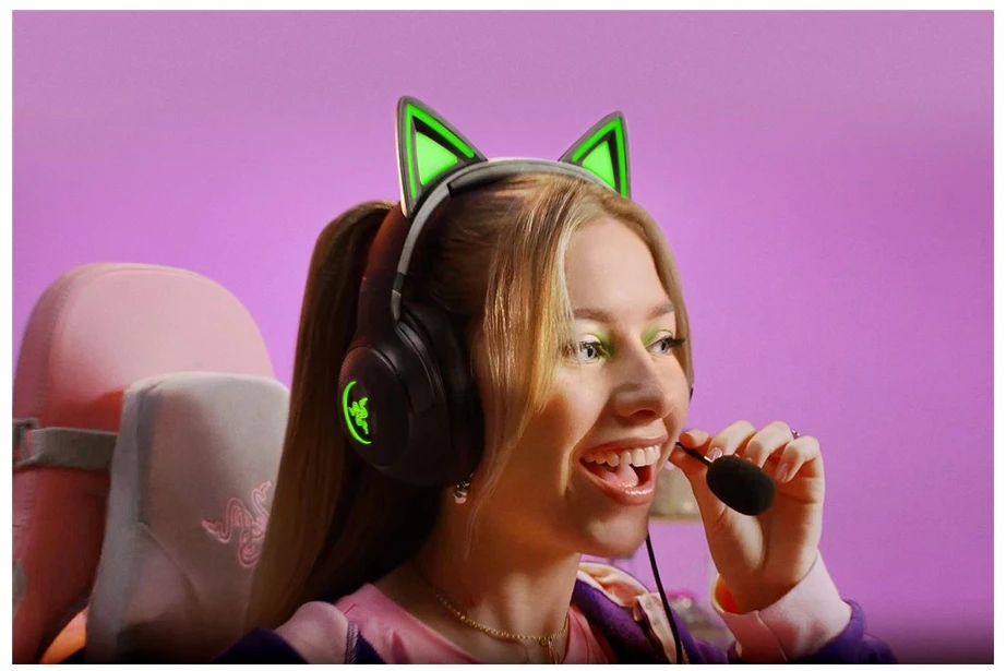 Razer | Ausinės | Kraken Kitty V2 | Yes | su laidu | Ant ausų uždedamos | USB Type A | Juodas
