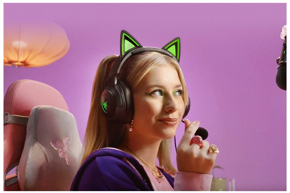 Razer | Ausinės | Kraken Kitty V2 | Yes | su laidu | Ant ausų uždedamos | USB Type A | Juodas