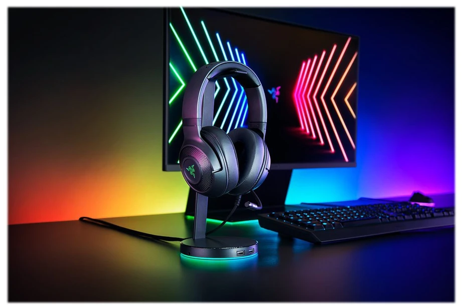 Razer Kraken V3 X žaidimų ausinės su laidu, USB Type-A Juodos