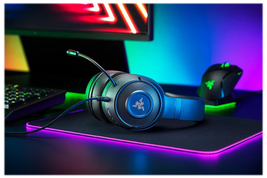 Razer Kraken V3 X žaidimų ausinės su laidu, USB Type-A Juodos