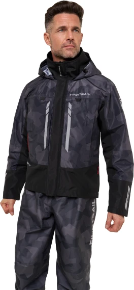 Braidymo striukė Finntrail GREENWOOD CamoShadowBlack 4021, Dydis: MK