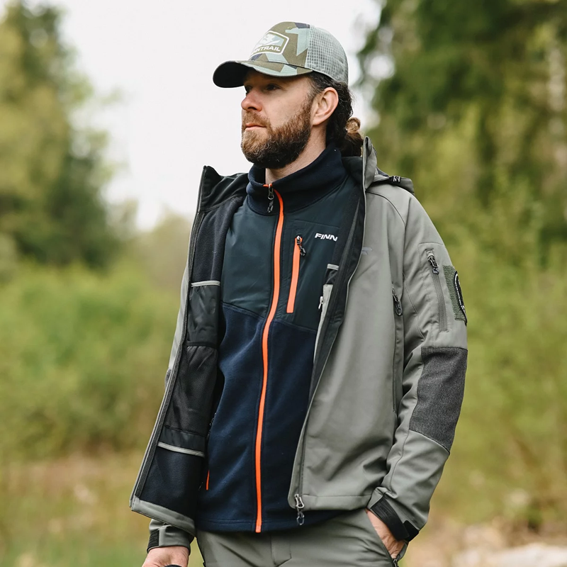 Termo džemperis Finntrail POLAR JACKET Juodas 1391 (II termo sluoksnis), Dydis: L