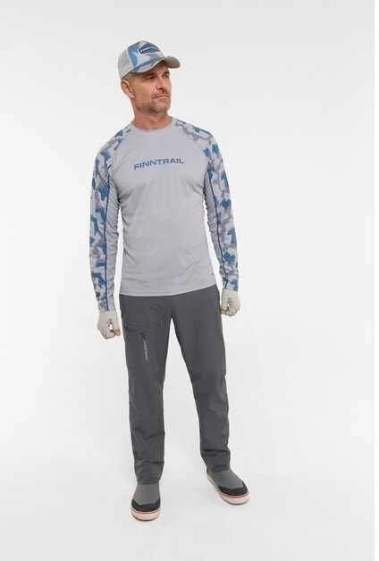 Kelnės Finntrail WAVE MiddleGrey 4608 UV protection, Dydis: L