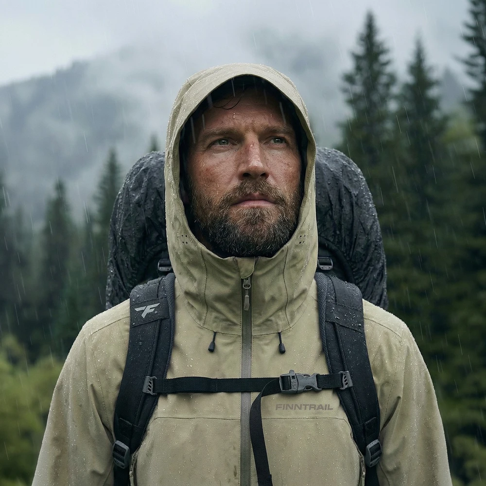 Lietaus striukė Finntrail THUNDER Olive 1304, Dydis: L