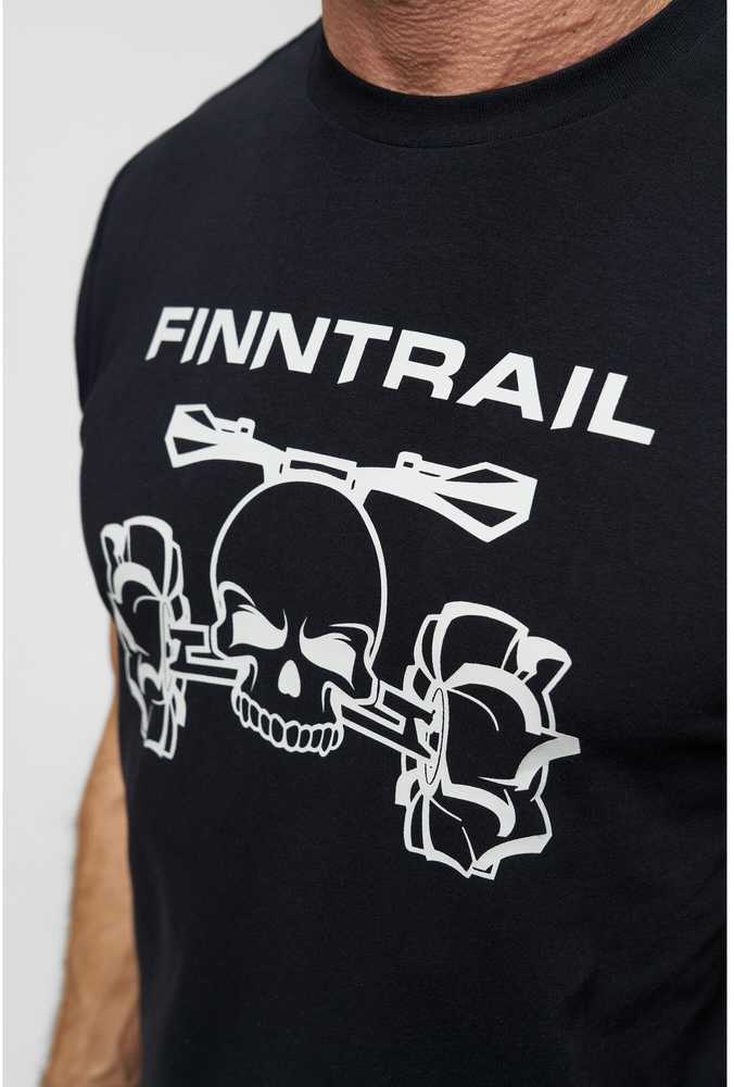 Marškinėliai Finntrail ATV SKULL Juodas 6707, Marškinėlių, džemperių ar striukių dydis: S