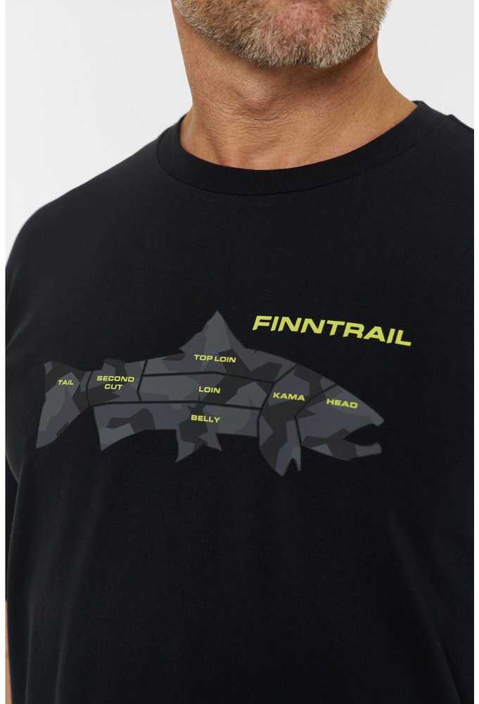 Marškinėliai Finntrail BIG FISH BlackYellow 6719, Marškinėlių, džemperių ar striukių dydis: XL