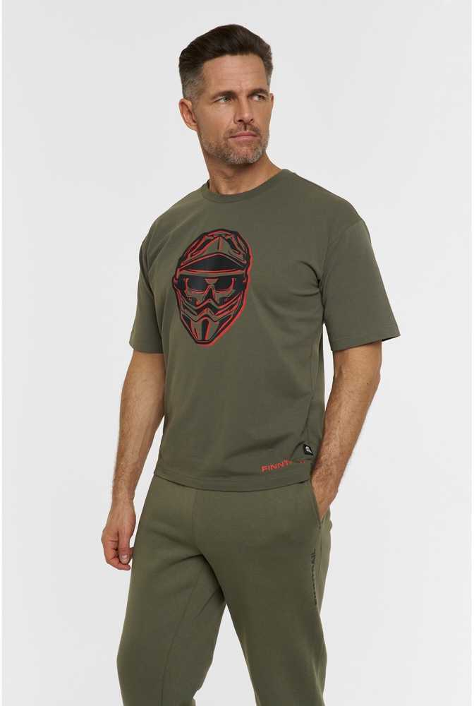 Marškinėliai Finntrail HELMET Khaki 6717, Marškinėlių, džemperių ar striukių dydis: M