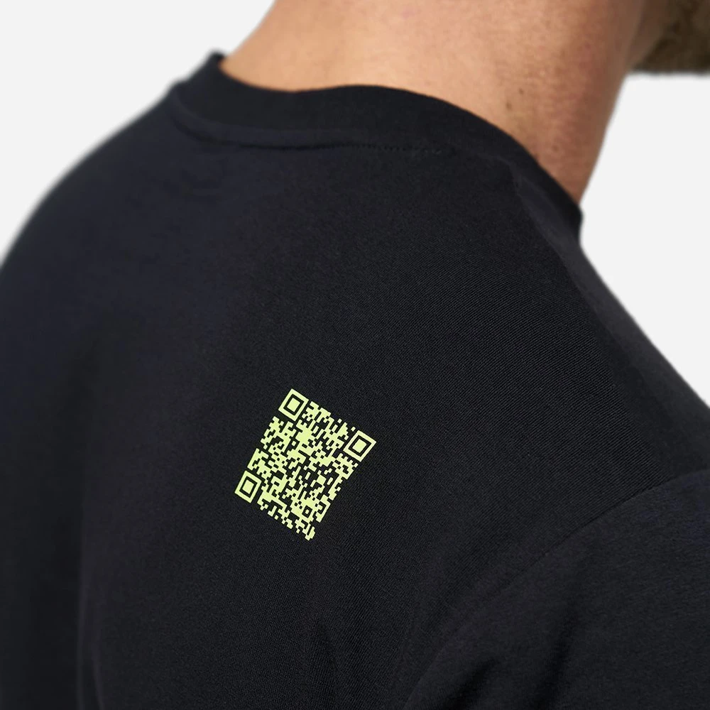 Marškinėliai Finntrail LOGO QR Juodas 6703, Dydis: XXL