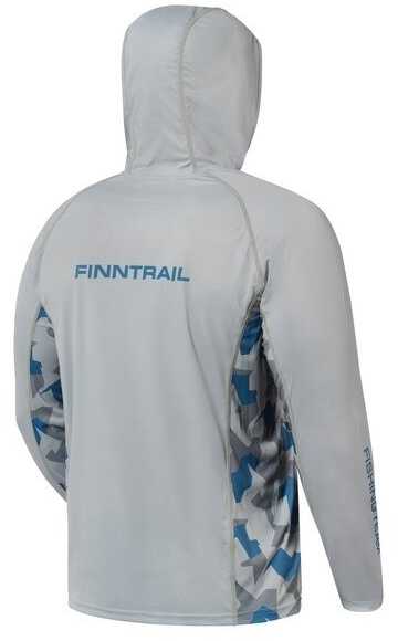 Marškinėliai Finntrail WAVE BIG FISH Pilkas 6609, Dydis: XL