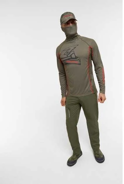 Marškinėliai Finntrail VIZARD Khaki 6608, Dydis: S