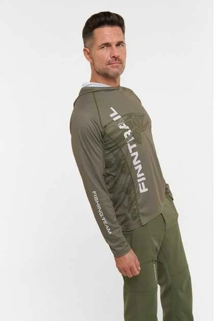 Marškinėliai Finntrail WAVE BIG FISH Khaki 6609, Dydis: XXL