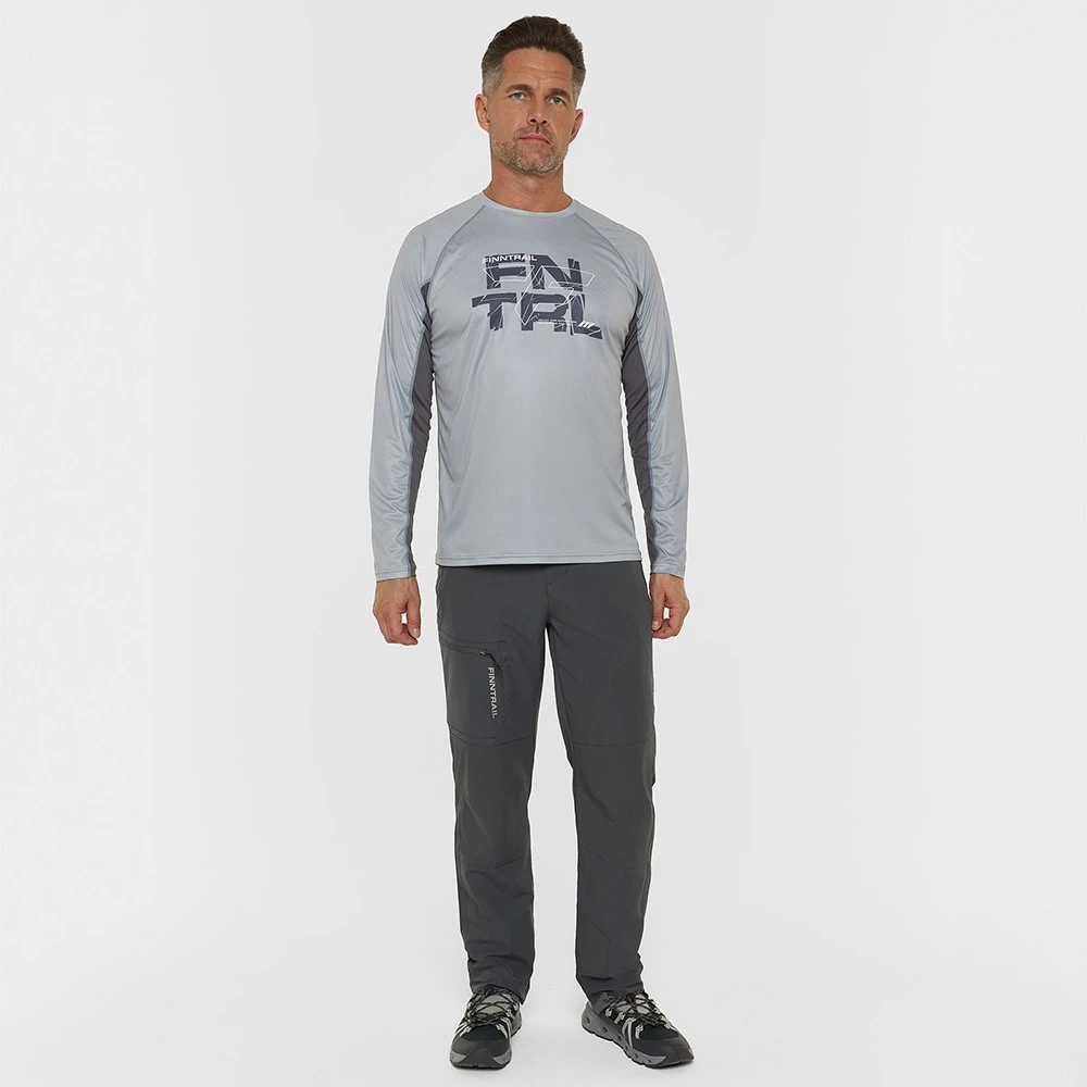 Marškinėliai Finntrail WAVE LOGO Pilkas 6613, Dydis: M