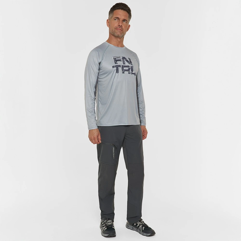 Marškinėliai Finntrail WAVE LOGO Pilkas 6613, Dydis: M