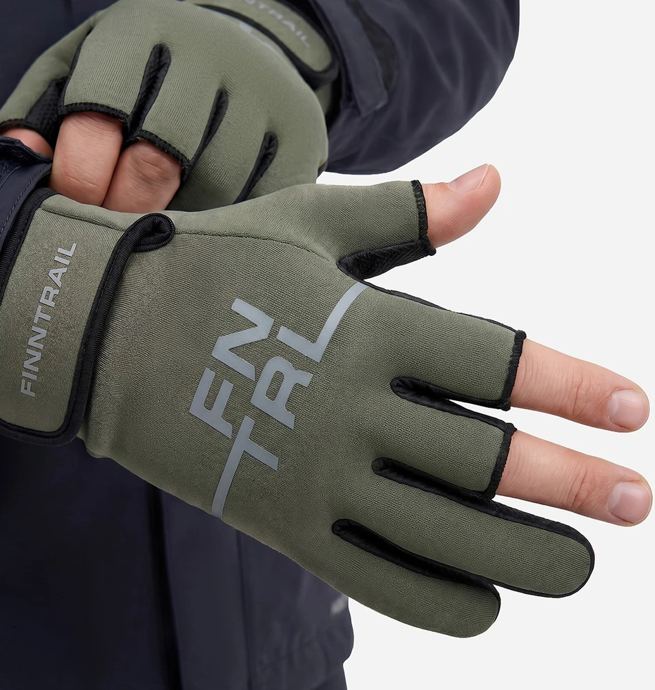 Pirštinės Finntrail NEOSENSOR Khaki 2731, Dydis: XL