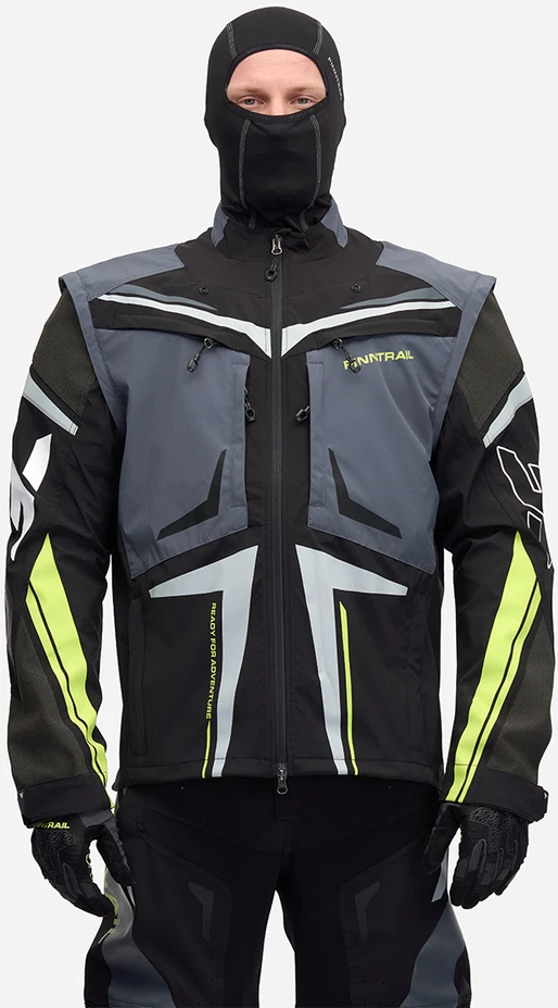 Striukė Finntrail ENDURO GraphiteYellow 1308, Dydis: XL