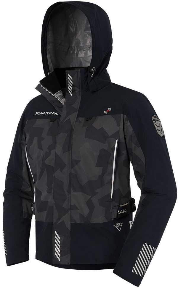 Braidymo striukė Finntrail MUDWAY CamoShadowBlack 2018, Dydis: XL