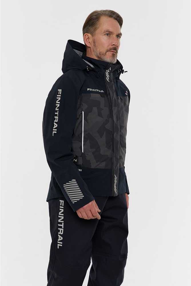 Braidymo striukė Finntrail MUDWAY CamoShadowBlack 2018, Dydis: XL