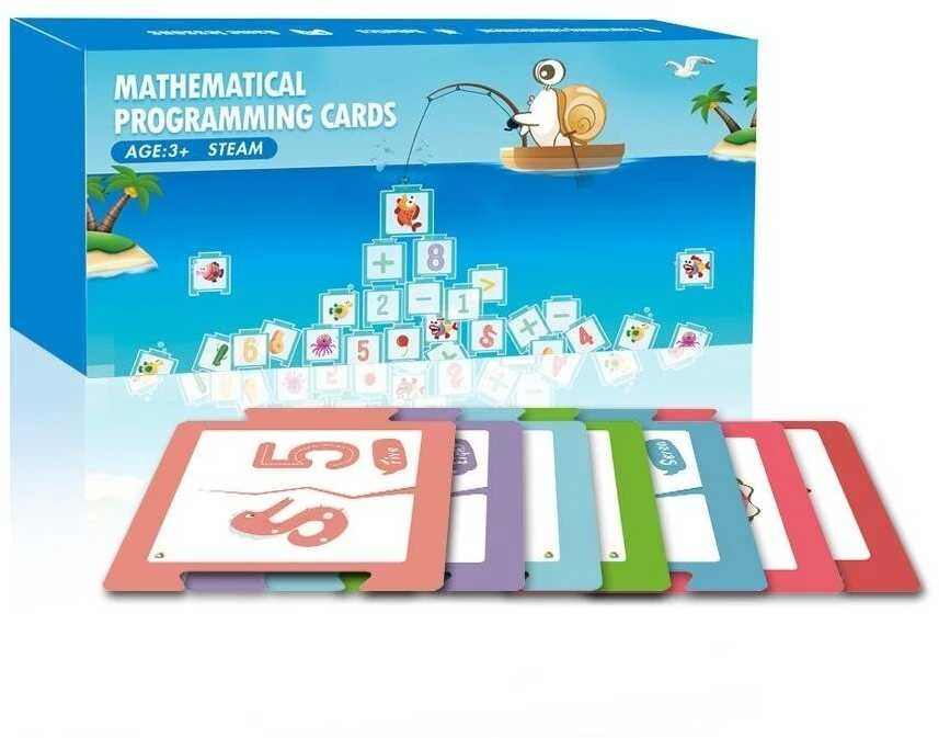Matematinės programavimo kortelės Qobo Robobloq robotui