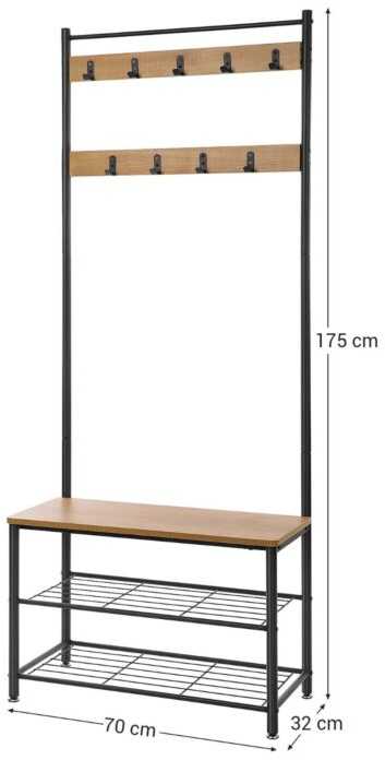 Songmics Drabužių kabykla Vasagle BTS002B01, ruda