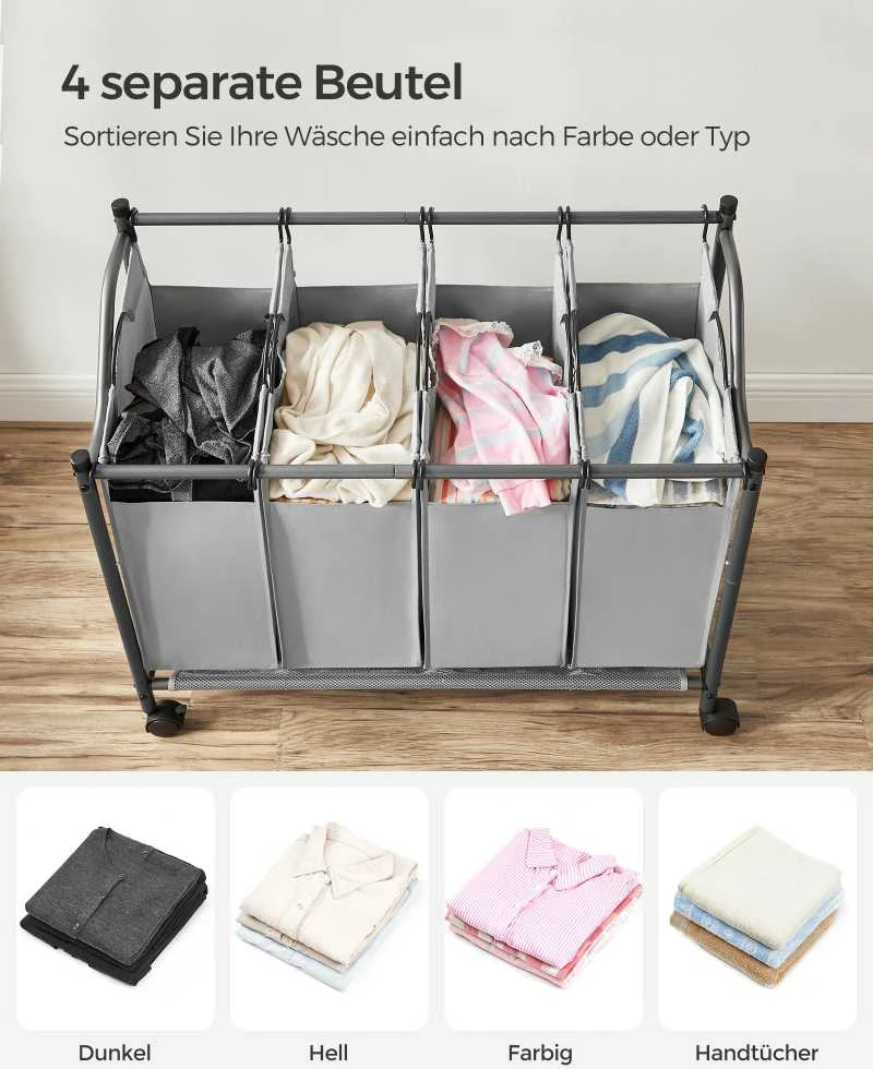 Songmics skalbinių krepšys 4 x 35 L
