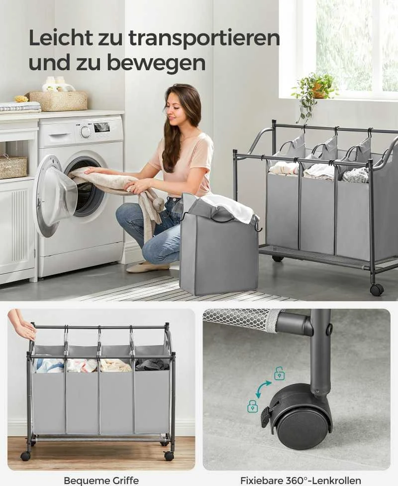 Songmics skalbinių krepšys 4 x 35 L