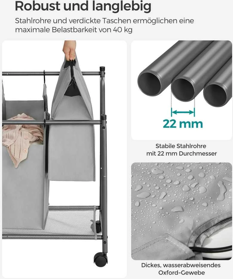 Songmics skalbinių krepšys 4 x 35 L