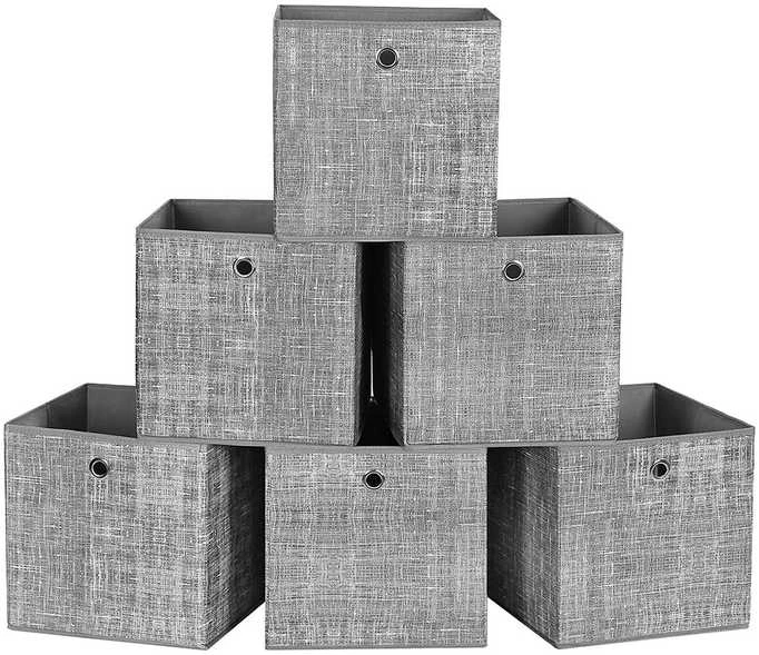 Songmics 6 sulankstomų saugojimo dėžių rinkinys