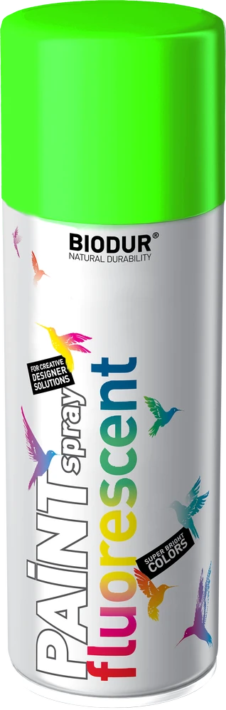 Fluorescencinė aerozolinė emalė BIODUR, žalia RAL9015, 400 ml