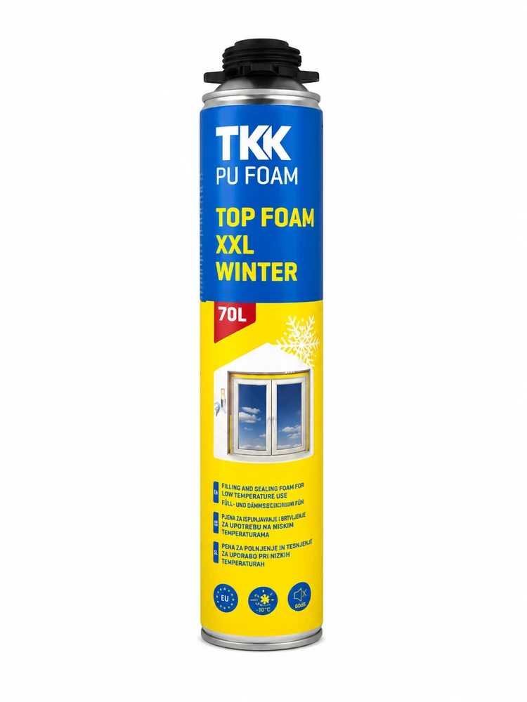 TKK Montavimo putos žieminės TOP FOAM XXL WINTER (pistoletui), 870 ml