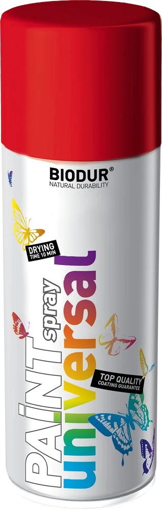 Universali aerozolinė emalė BIODUR, raudona RAL3020 , 400 ml