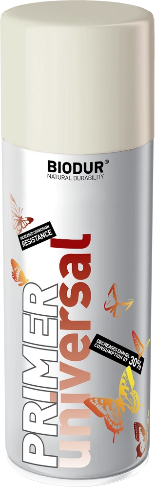 Universalus aerozolinis gruntas BIODUR, baltas, 400 ml