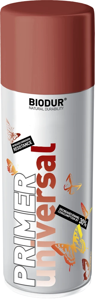 Universalus aerozolinis gruntas BIODUR, raudonas, 400 ml