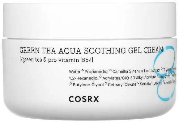 COSRX Hydrium Green Tea Aqua Soothing Gel Cream Raminamasis gelinis veido kremas su žaliąja arbata, 50 ml