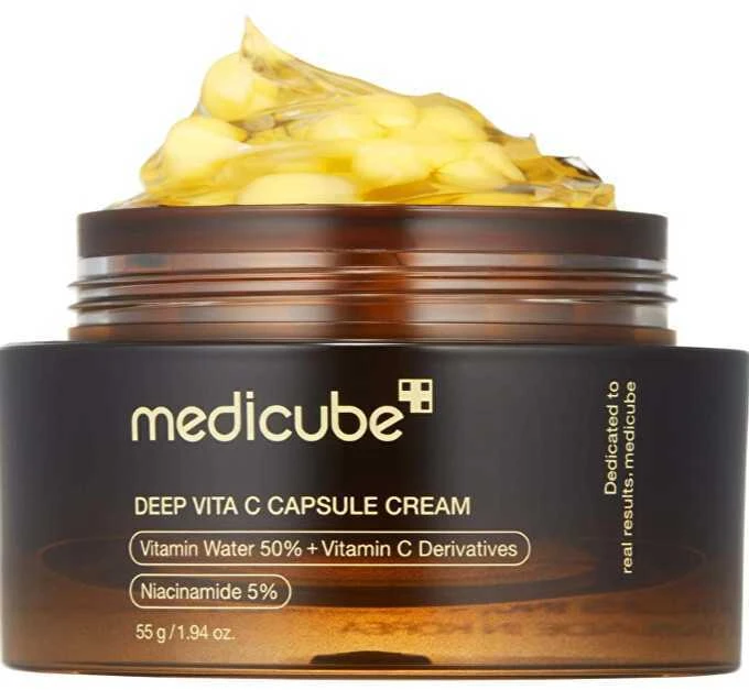 Medicube - Deep Vita C Capsule Cream - Brightening and Firming Face Cream - Skaistinantis ir stangrinantis veido kremas, 55 g