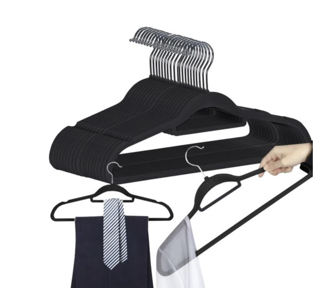 Clothes hanger 20pcs - juodas Ruhhy 22536
