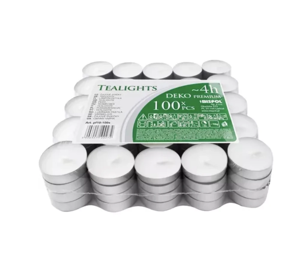 Iso Trade Arbatinės žvakės 4h - rinkinyje 100 vnt.