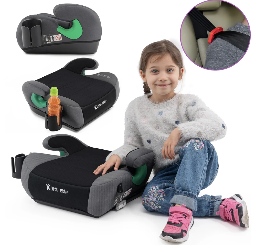 Automobilinė kėdutė/sėdynė Little Rider 125-150 cm, juoda
