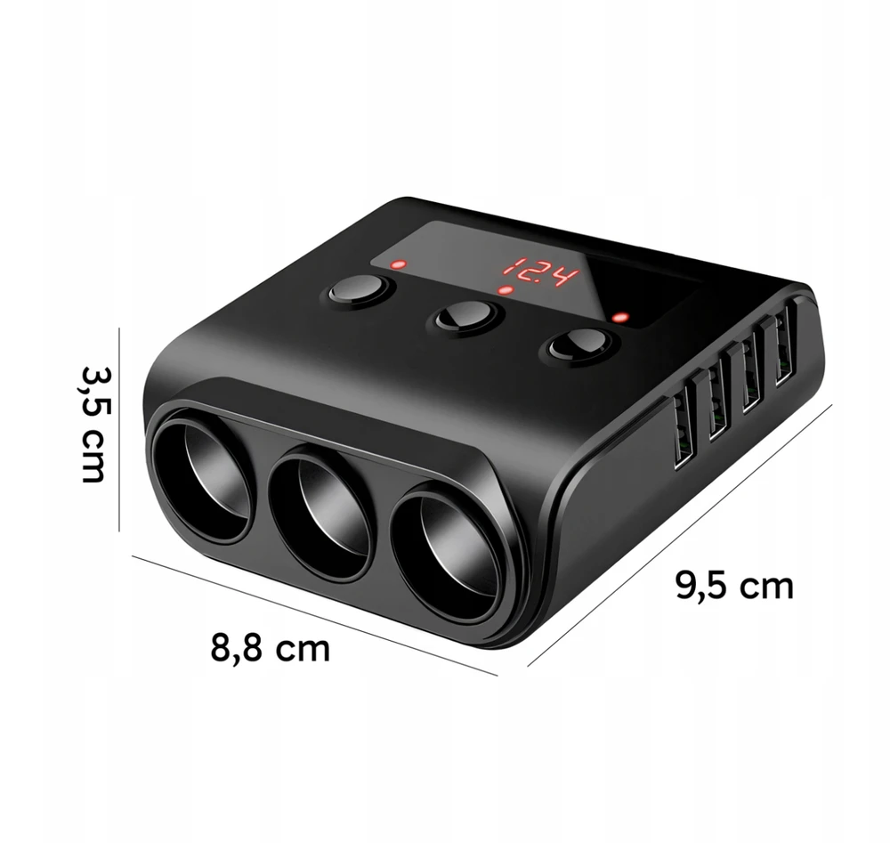 Automobilinis skirstytuvas PowerHub 4USB