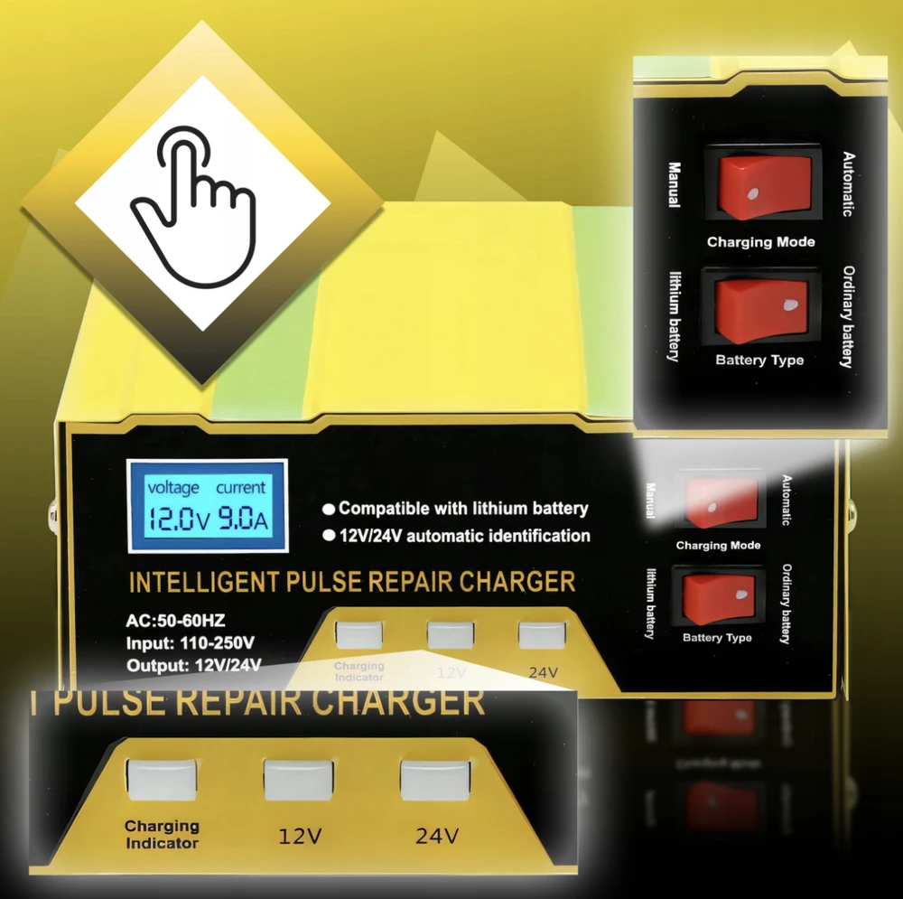 RTO Automobilio akumuliatoriaus įkroviklis PowerPulse 12V/24V