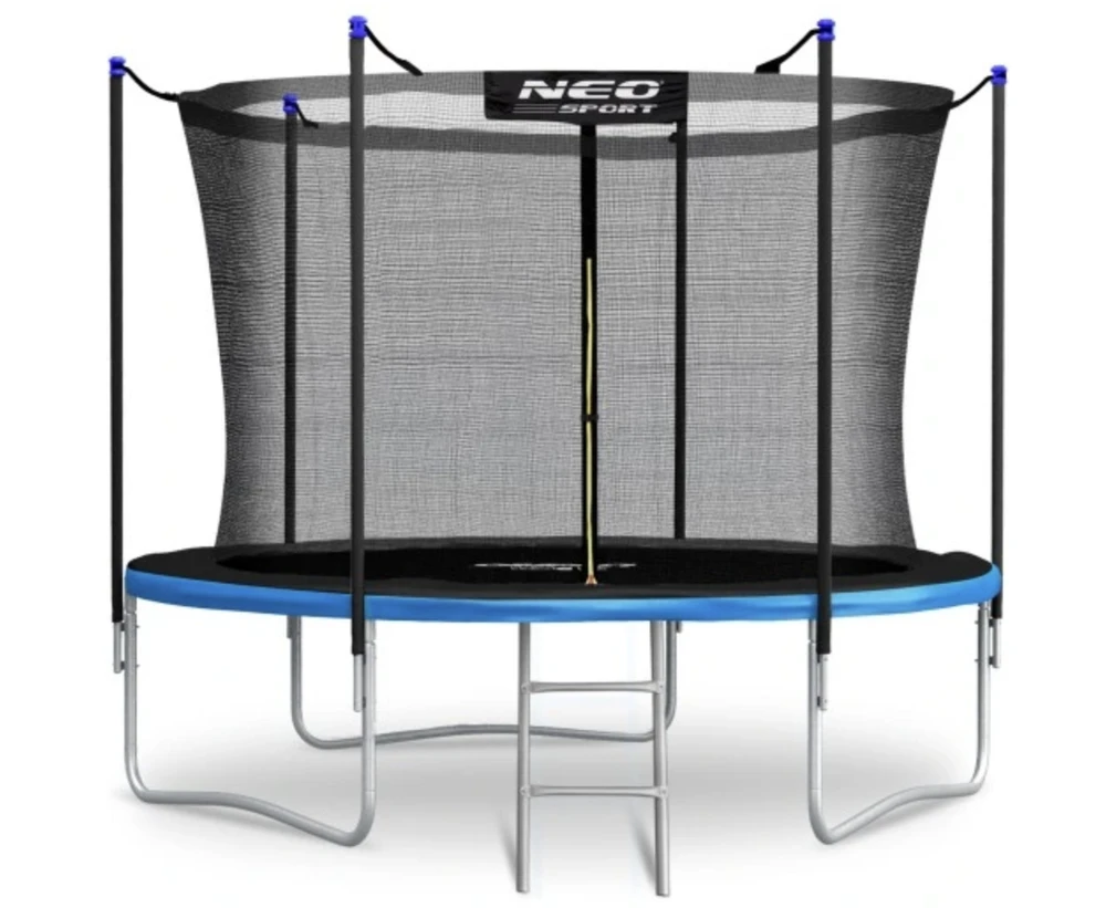 10 pėdų / 312 cm sodo batutas su vidiniu tinklu ir kopėčiomis „Neo-Sport“