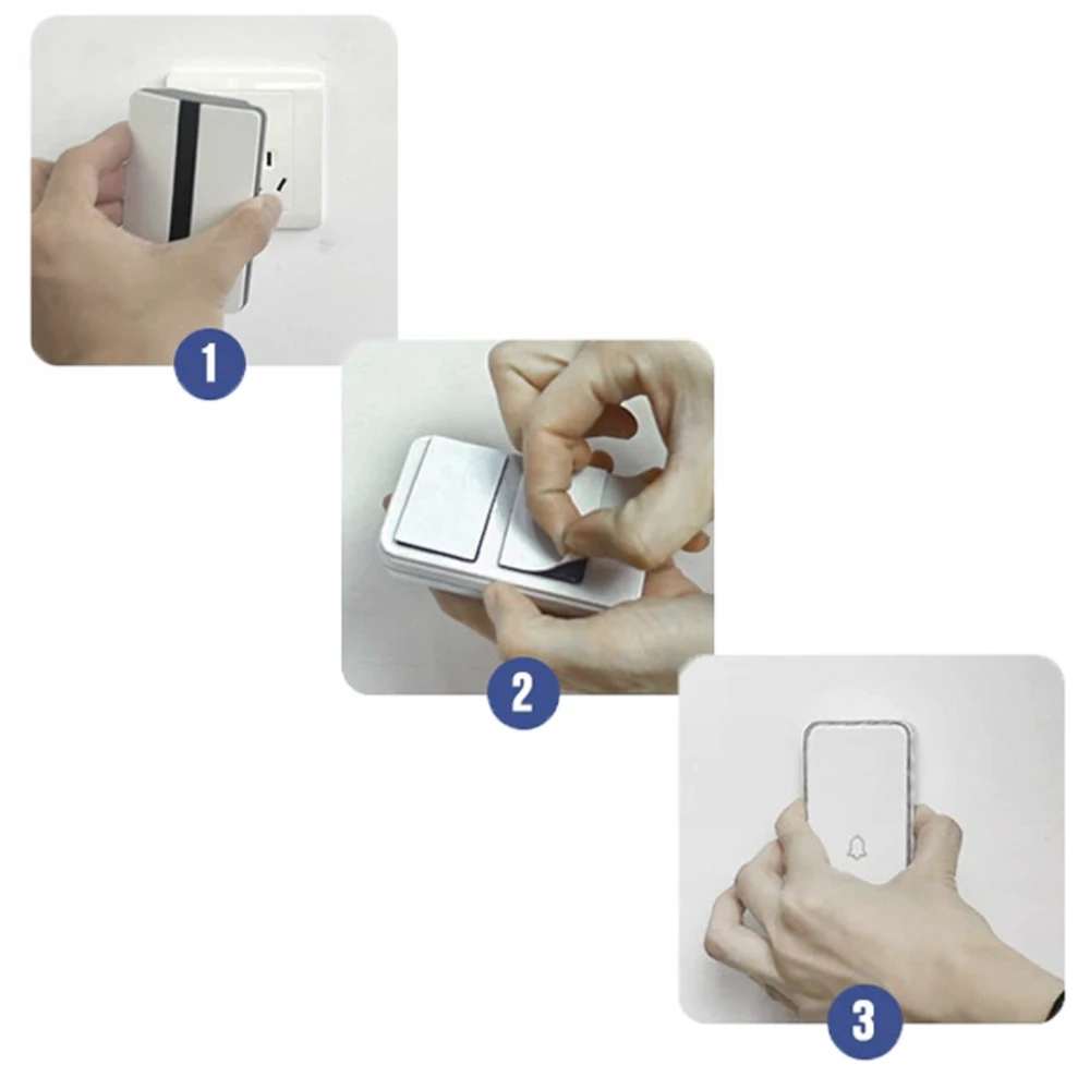 Retoo Belaidis durų skambutis PowerRing, IP44